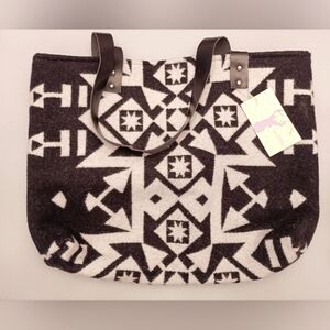Black and white geometric bag